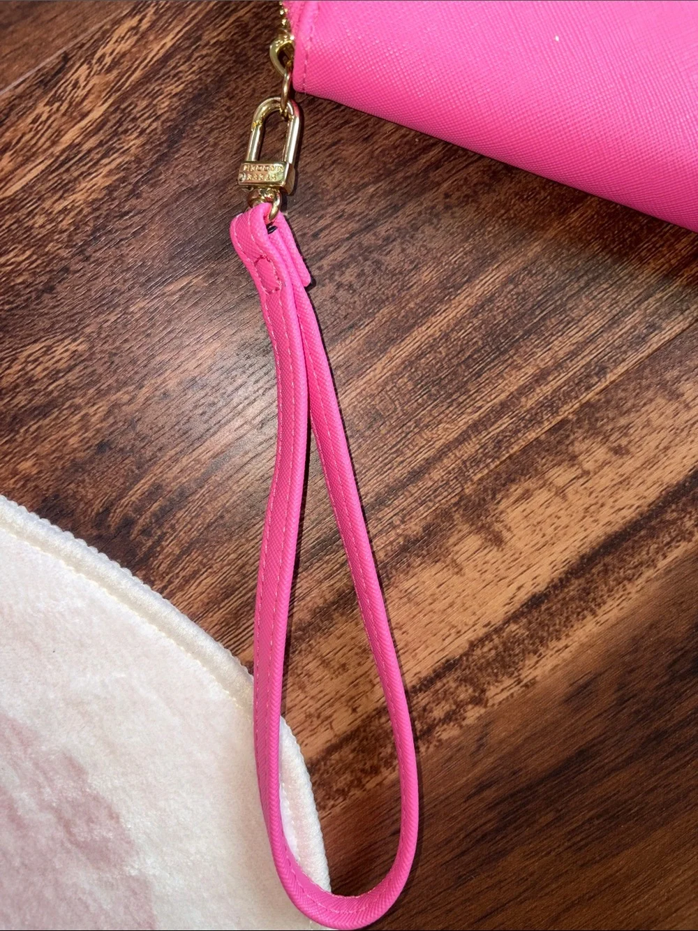 Steve Madden Pink Wristlet Wallet with Gold Accent